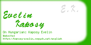evelin kaposy business card